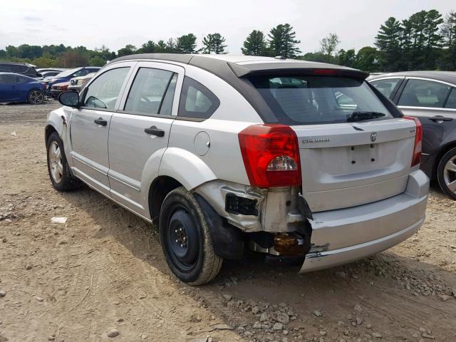 1B3HB48B67D301077 - 2007 DODGE CALIBER SX SILVER photo 3