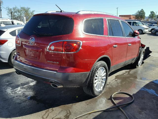 5GAKRCED6CJ339096 - 2012 BUICK ENCLAVE RED photo 4
