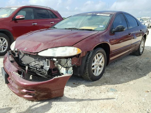 2B3HD46R82H140088 - 2002 DODGE INTREPID S BURGUNDY photo 2