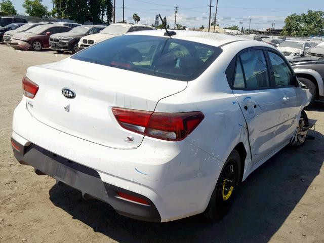 3KPA24AB4JE125615 - 2018 KIA RIO LX WHITE photo 4