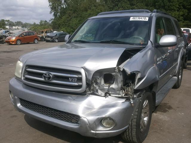 5TDZT38A73S150153 - 2003 TOYOTA SEQUOIA LI SILVER photo 2