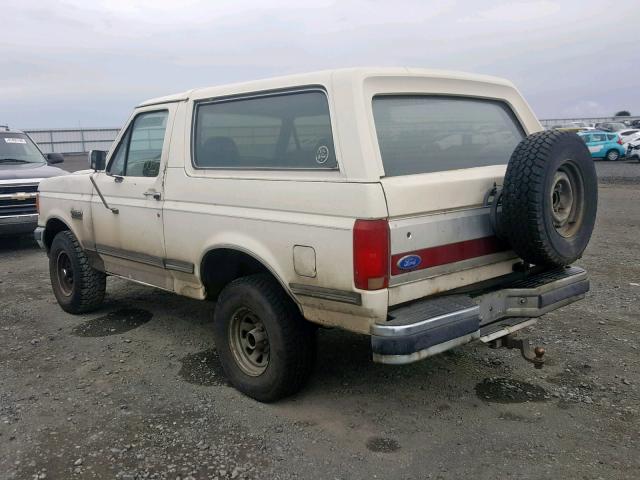 1FMEU15H3MLA71692 - 1991 FORD BRONCO U10 CREAM photo 3