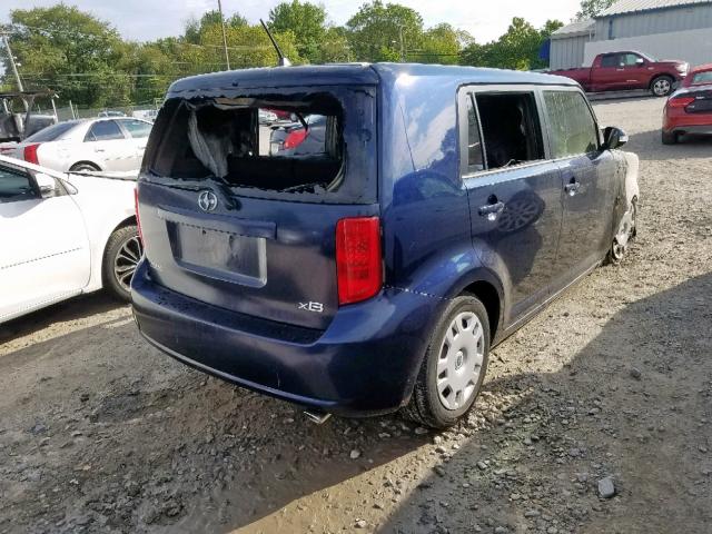 JTLKE50E481014724 - 2008 TOYOTA SCION XB BLUE photo 4