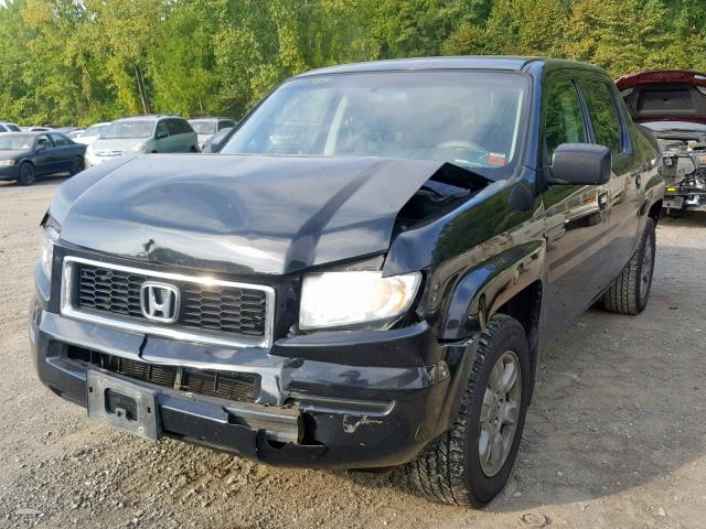 2HJYK16357H507370 - 2007 HONDA RIDGELINE BLACK photo 2