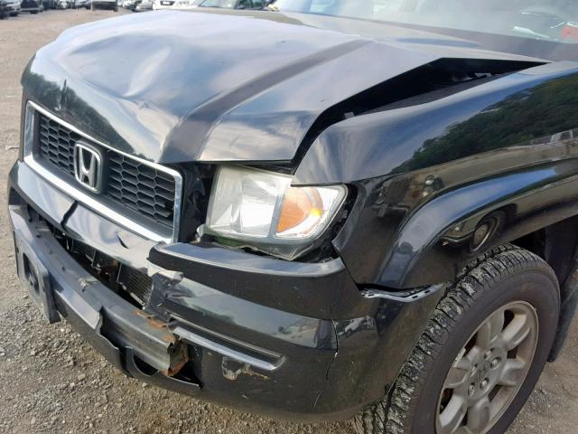 2HJYK16357H507370 - 2007 HONDA RIDGELINE BLACK photo 9