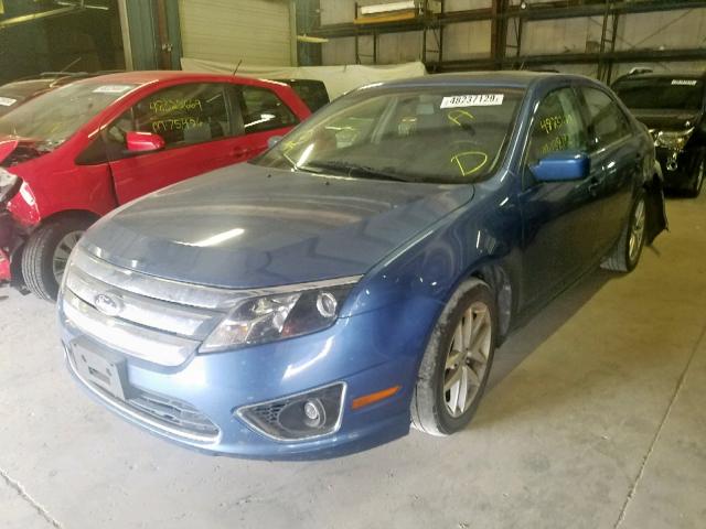 3FAHP0JG6AR356194 - 2010 FORD FUSION SEL BLUE photo 2