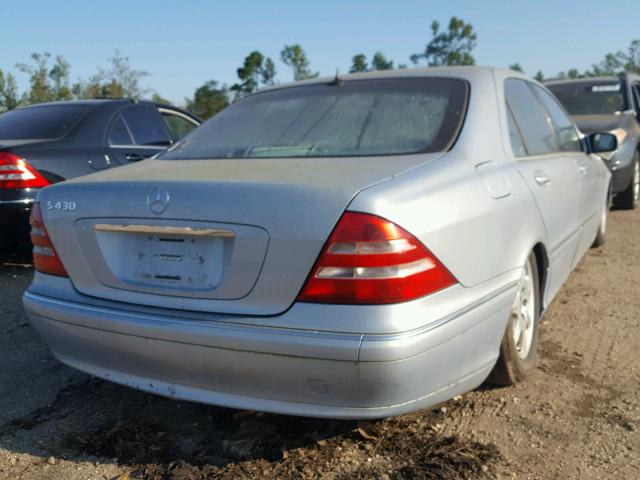 WDBNG70J71A209894 - 2001 MERCEDES-BENZ S 430 SILVER photo 4