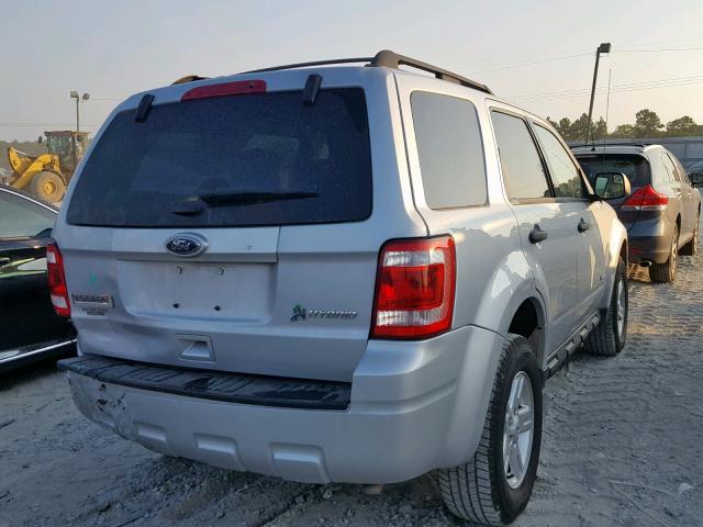 1FMCU4K31BKC40757 - 2011 FORD ESCAPE HYB SILVER photo 4