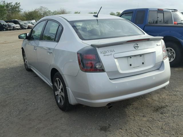 3N1AB6AP1CL782980 - 2012 NISSAN SENTRA 2.0 SILVER photo 3