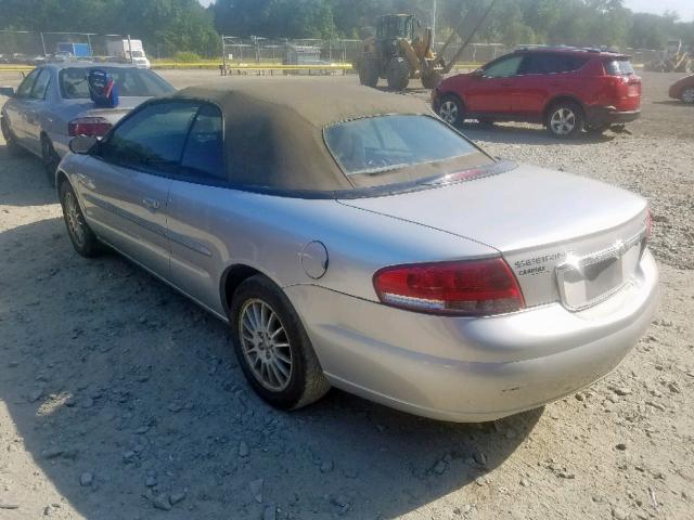 1C3EL55R56N203211 - 2006 CHRYSLER SEBRING TO SILVER photo 3