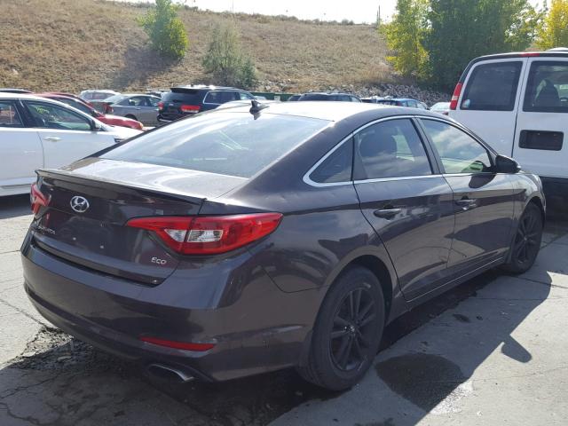 5NPE24AA1FH148684 - 2015 HYUNDAI SONATA ECO BROWN photo 4