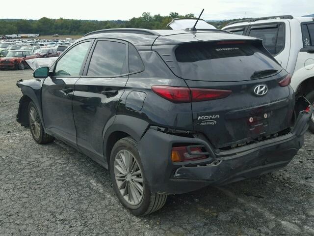 KM8K22AA3JU070507 - 2018 HYUNDAI KONA SEL BLACK photo 3