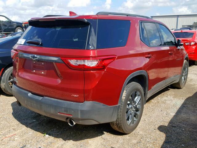 1GNERJKX1KJ106196 - 2019 CHEVROLET TRAVERSE R RED photo 4