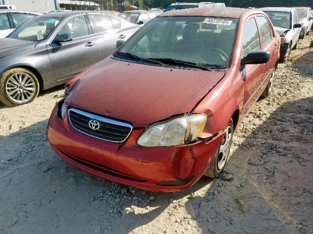 JTDBR32E852060791 - 2005 TOYOTA COROLLA CE RED photo 2