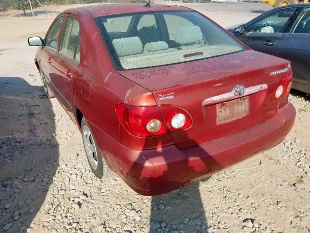 JTDBR32E852060791 - 2005 TOYOTA COROLLA CE RED photo 3