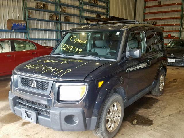 5J6YH177X6L800407 - 2006 HONDA ELEMENT EX BLACK photo 2