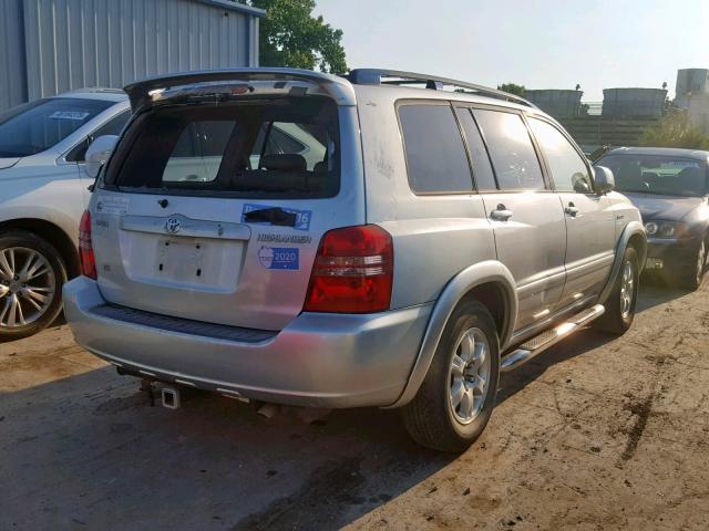 JTEGF21A710006696 - 2001 TOYOTA HIGHLANDER SILVER photo 4