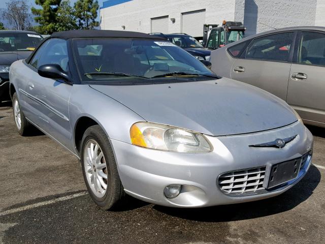 1C3EL55RX2N297483 - 2002 CHRYSLER SEBRING LX SILVER photo 1