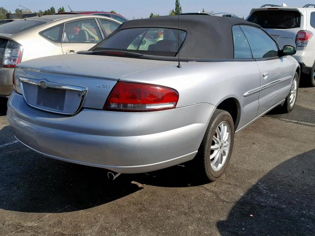 1C3EL55RX2N297483 - 2002 CHRYSLER SEBRING LX SILVER photo 4