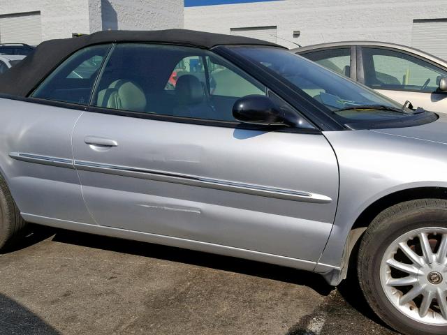 1C3EL55RX2N297483 - 2002 CHRYSLER SEBRING LX SILVER photo 9