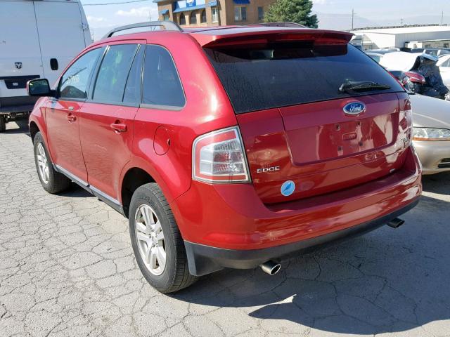 2FMDK48C57BA65285 - 2007 FORD EDGE SEL RED photo 3