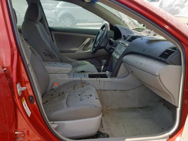 4T1BE46K99U307131 - 2009 TOYOTA CAMRY BASE RED photo 5