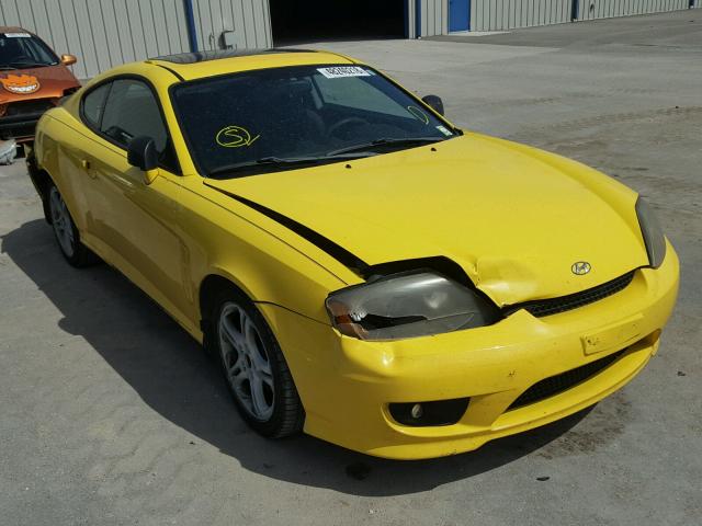 KMHHM65D76U198837 - 2006 HYUNDAI TIBURON GS YELLOW photo 1