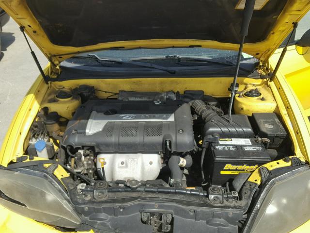 KMHHM65D76U198837 - 2006 HYUNDAI TIBURON GS YELLOW photo 7