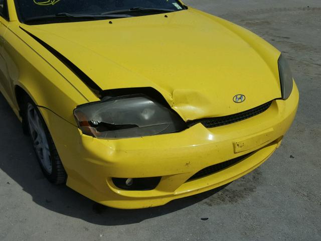 KMHHM65D76U198837 - 2006 HYUNDAI TIBURON GS YELLOW photo 9