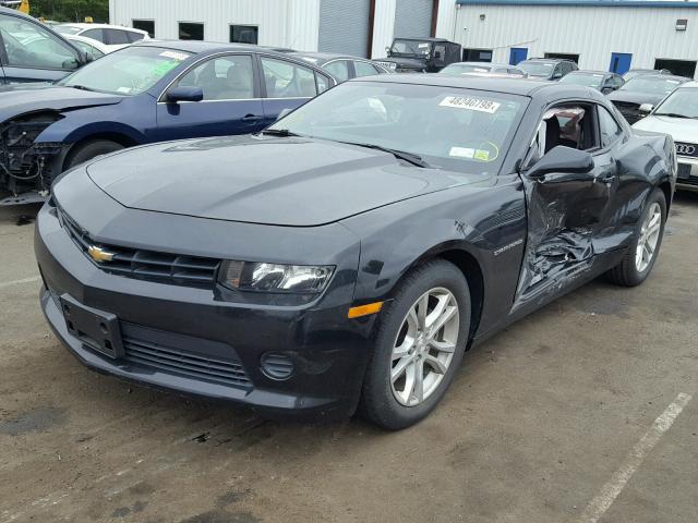 2G1FA1E30E9149675 - 2014 CHEVROLET CAMARO LS BLACK photo 2