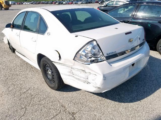 2G1WS57M191309562 - 2009 CHEVROLET IMPALA POL WHITE photo 3