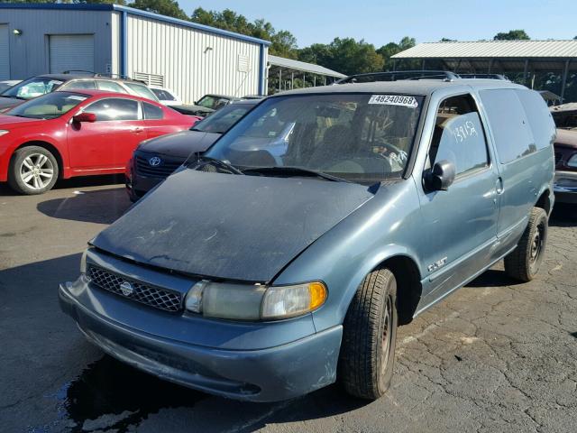 4N2DN1118VD803894 - 1997 NISSAN QUEST XE BLUE photo 2