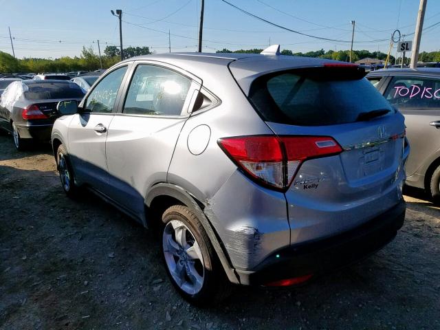 3CZRU6H38KG720555 - 2019 HONDA HR-V LX GRAY photo 3