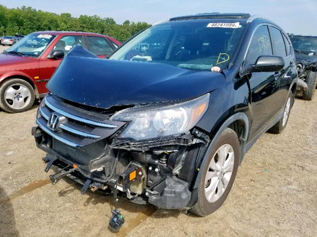 2HKRM4H70CH610458 - 2012 HONDA CR-V EXL BLACK photo 2