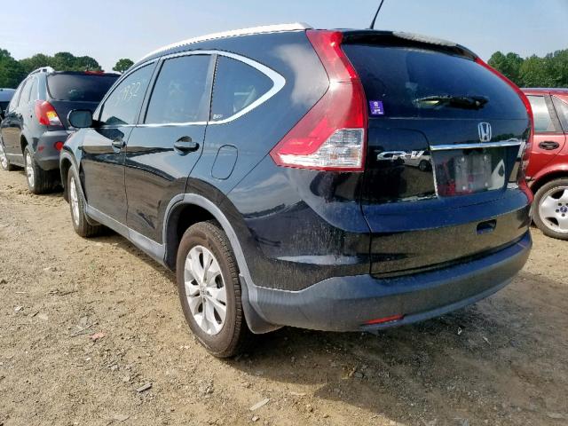 2HKRM4H70CH610458 - 2012 HONDA CR-V EXL BLACK photo 3