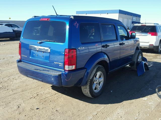 1D4PU5GK8AW112652 - 2010 DODGE NITRO SXT BLUE photo 4