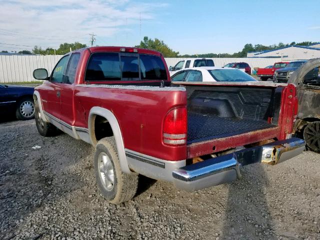 1B7GG23X9VS260486 - 1997 DODGE DAKOTA RED photo 3