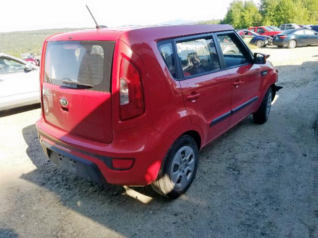 KNDJT2A59D7529977 - 2013 KIA SOUL RED photo 4