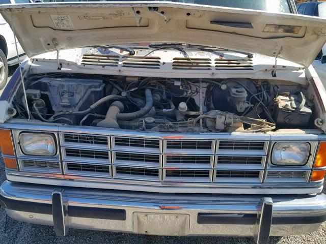 2B6HB23T4HK203356 - 1987 DODGE RAM VAN B2 MAROON photo 7