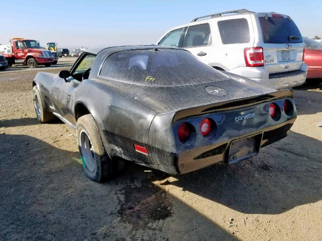 1Z878AS431070 - 1980 CHEVROLET CORVETTE BLACK photo 3