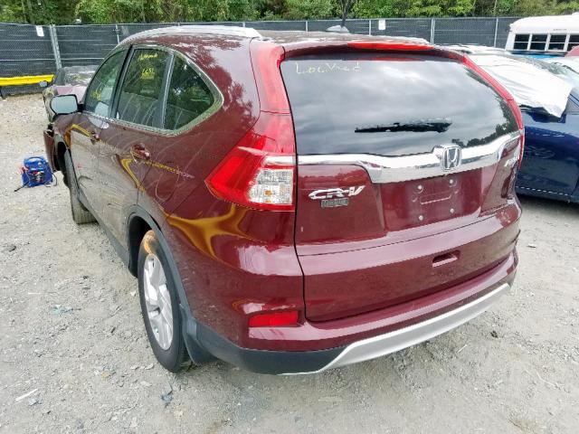 2HKRM4H79FH640238 - 2015 HONDA CR-V EXL RED photo 3