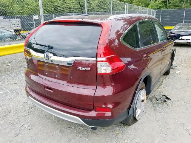 2HKRM4H79FH640238 - 2015 HONDA CR-V EXL RED photo 4