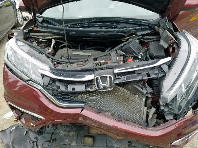 2HKRM4H79FH640238 - 2015 HONDA CR-V EXL RED photo 7