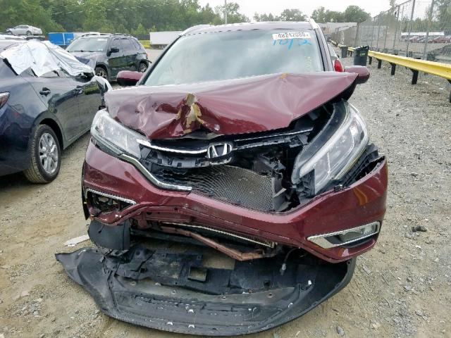 2HKRM4H79FH640238 - 2015 HONDA CR-V EXL RED photo 9