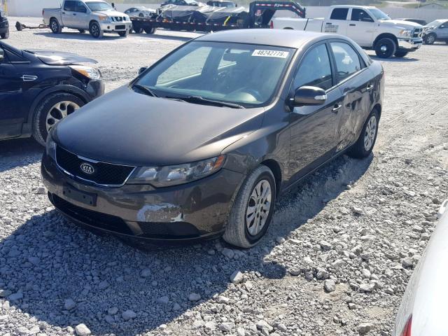 KNAFU4A28A5811360 - 2010 KIA FORTE EX GRAY photo 2