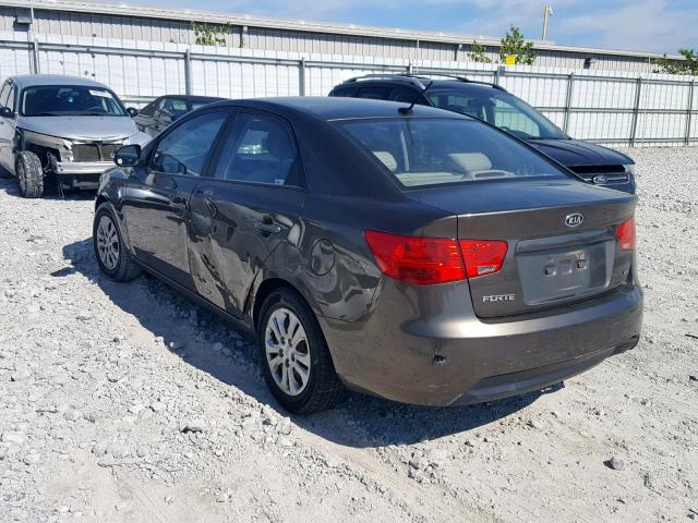 KNAFU4A28A5811360 - 2010 KIA FORTE EX GRAY photo 3