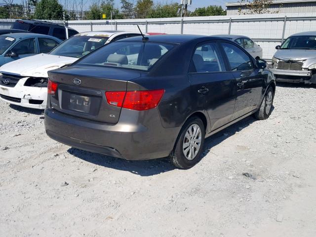 KNAFU4A28A5811360 - 2010 KIA FORTE EX GRAY photo 4