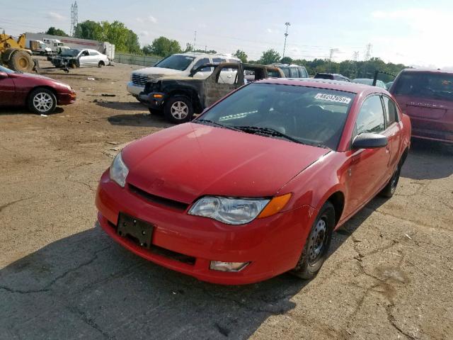 1G8AV12F04Z106814 - 2004 SATURN ION LEVEL RED photo 2