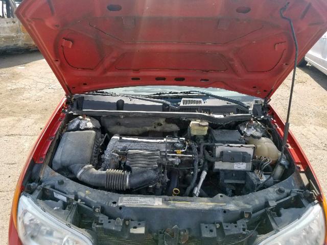 1G8AV12F04Z106814 - 2004 SATURN ION LEVEL RED photo 7