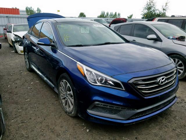 5NPE34AF4GH322516 - 2016 HYUNDAI SONATA SPO BLUE photo 1